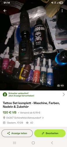 Tattoo komplett set nadeln - komplett,