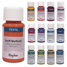 (€95,80/L) Rayher Stoffmalfarbe 50 ml - 24 Farben Textilfarbe