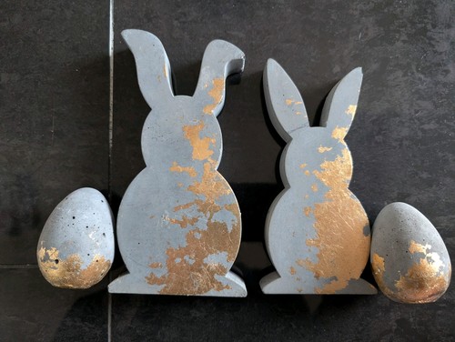 Oster deko beton grau - oster, gold