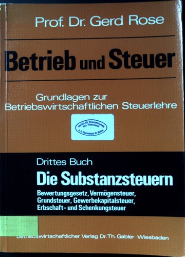 Die substanzsteuern betrieb - die, substanzsteuern.