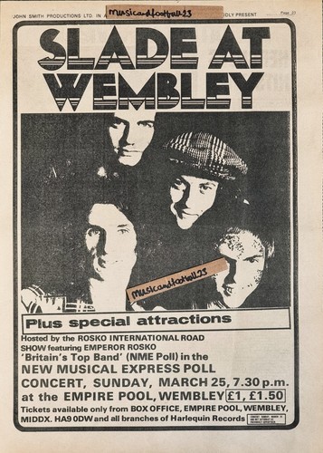 Slade wembley nme - nme, poll