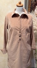 Cord-Kleid in beige - Gr. 38