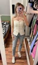 AMISU schulterfreie Weste TOP