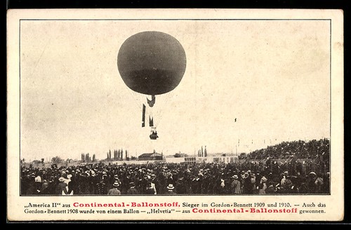Fesselballon america aus - ak, ii