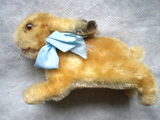 STEIFF ?Hase Kaninchen Rabbit? Hoppy Plüsch ca. 12 x 7 x 4 cm silberner Knopf