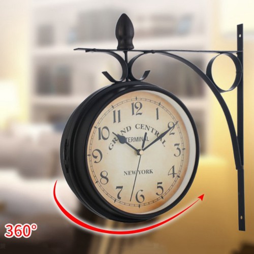 Garden wall station clock - garden,