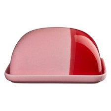 ASA Selection JOY Butterdose Butterglocke Porzellan Rosa Rot 15,5 x 12,5 cm