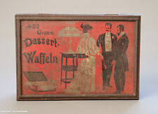 ALTE Blechdose - CAKES-FABRIK H.BAHLSEN 400 Gramm Dessert-Waffeln - wohl um 1910