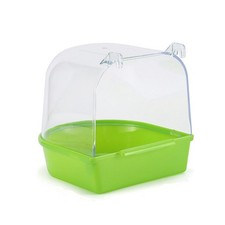 1X(Papageien-Hängebadewanne, Einfach zu Installieren, Kanarienkäfig-Zubehör6815