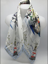 Burberry Seidentuch, Schal, maritime Zeichnungen, aus der Kollektion Sea Voyage