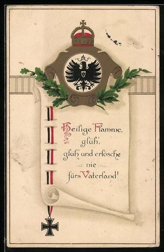 Ansichtskarte adlerwappen und - ansichtskarte,