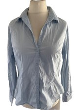 H&M Bluse Langarm 46 Hellblau