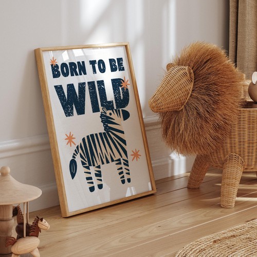 Born wild zebra - -,