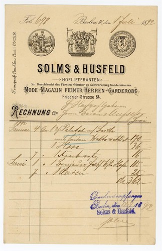 Rechnung solms husfeld - solms,