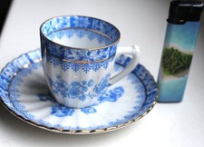 alt China Blau Tuppack Espresso Tasse 5cm Art Déco Gedeck Mokka Untere 11,5cm