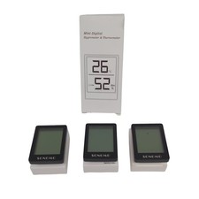 SONOMO Thermo-Hygrometer, 3er Set Hygrometer Innen Thermometer Digital