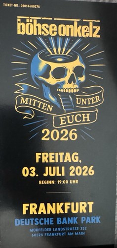 Böhse onkelz ticket frankfurt - onkelz,