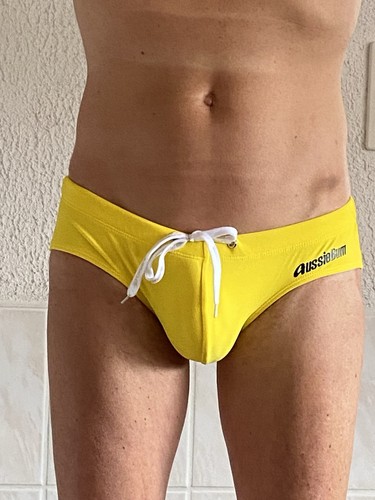 Aussiebum badeslip herren gelb - badeslip,