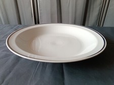 DDR Servierplatte Teller CP Weisswasser Schale Porzellan groß D 31,5cm Goldrand