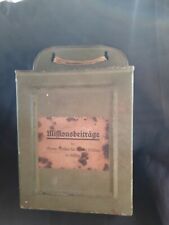 sehr alte Sammelbüchse  Missionsbeiträge retro vintage Requisite 75R