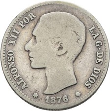 Spanien 1 Peseta Alfonso XII