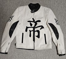 Lederjacke Biker xl weiß Daemon inkl. Protektoren - guter Zustand