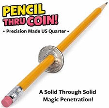 Pen thru coin close magic - coin, up