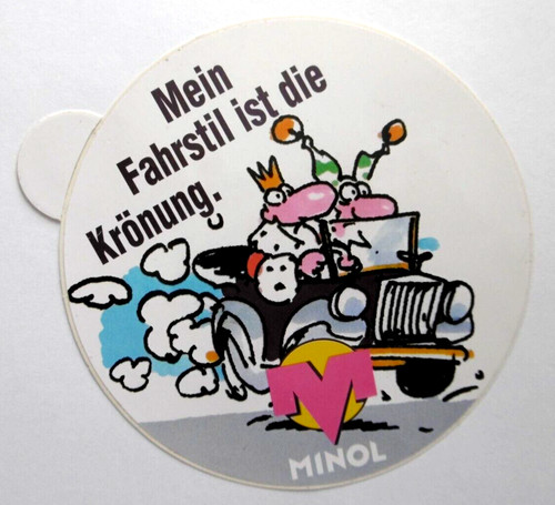 Werbe aufkleber minol - werbe-aufkleber,