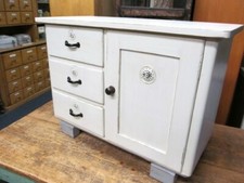 Antike Weichholz Kommode,echtes Shabby chic,Küchenschrank,Vorratsschrank,Vintage