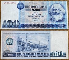 ??⭕️ 100 DDR Mark Schein 1975 ❌ Banknote STAATSBANK DER DDR ❌ AD 9708733 ⭕??