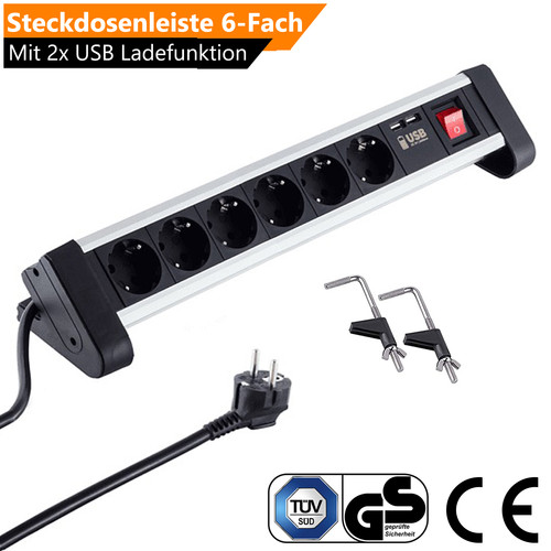 Tischsteckdose mit usb - 2x,