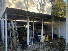 Carport ca. 6 m × 2,2 m – abgebaut, weiß gestrichen & trocken gelagert – 50 %