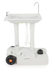 B-WARE Premium Camping Waschbecken Wasserhahn Kunststoff Garten Mobil Fußpumpe