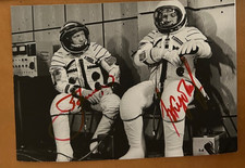 2x Original Autogramme Sojus 19 ASTP Alexej Leonow 1934-2019 Waleri Kubassow