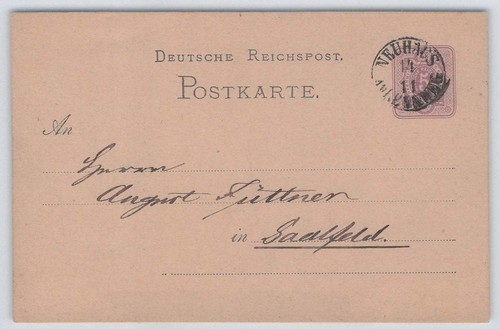 Reich pfennige beleg mit - d., pfennige-beleg