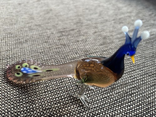 Glaskunst lauscha pfau - glaskunst,