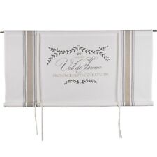 Raffrollo Raffgardine Gardine weiß beige 180 x 120 cm Baumwolle Landhaus Shabby