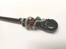 1  Zauberstab  ca 27cm mit Obsidian - Vulkanisches Gesteinsglas