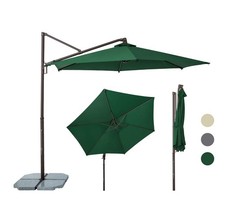 Ampelschirm 300cm Alu Sonnenschirm, 360° drehbar und neigbar, UV50+ Sonnenschutz