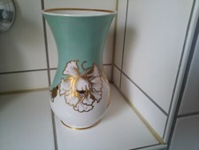 Schaubach Kunst Goldrelief Handbemalte Vase 16,cm.Sehr selten Gebraucht,fast Neu