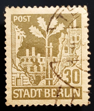 Sowjetische Besatzungszone Stadt Berlin 1945 Briefmarke 30 Pfg gestempelt Eiche