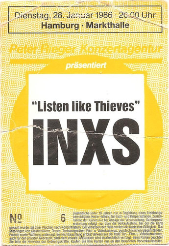 Inxs concert 1986 - concert, hamburg