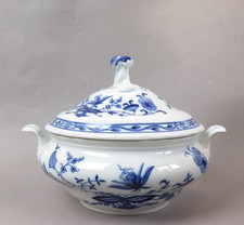 Oscar Schaller Terrine Schüssel Zwiebelmuster Porzellan blau weiß 19,2 cm Ø