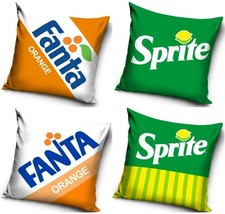 Coca Cola Fanta Sprite Getränke Kissenbezug Kissenhülle Kopfkissenbezug 40x40 cm
