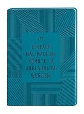 Terminplaner Lederlook A6 Petrol 2021 von not spe... | Buch | Zustand sehr gut