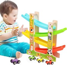 Holz-Kugelbahn Autorennbahn