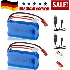 2 Li-Ion Akku 7,4V 1300mAh Batterie JST RC Helikopter F645 MJX F-45 Revell DHL