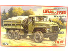 Ural-375 D  Militär LKW  Russland - ICM  Bausatz 1:72  -  72711   #413  #E gebr.