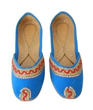 Damenschuhe Leder handgefertigte indische Halbschuhe Jutties Mojaries US 5 EU 35