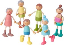 Holz Puppen Familie Spielset